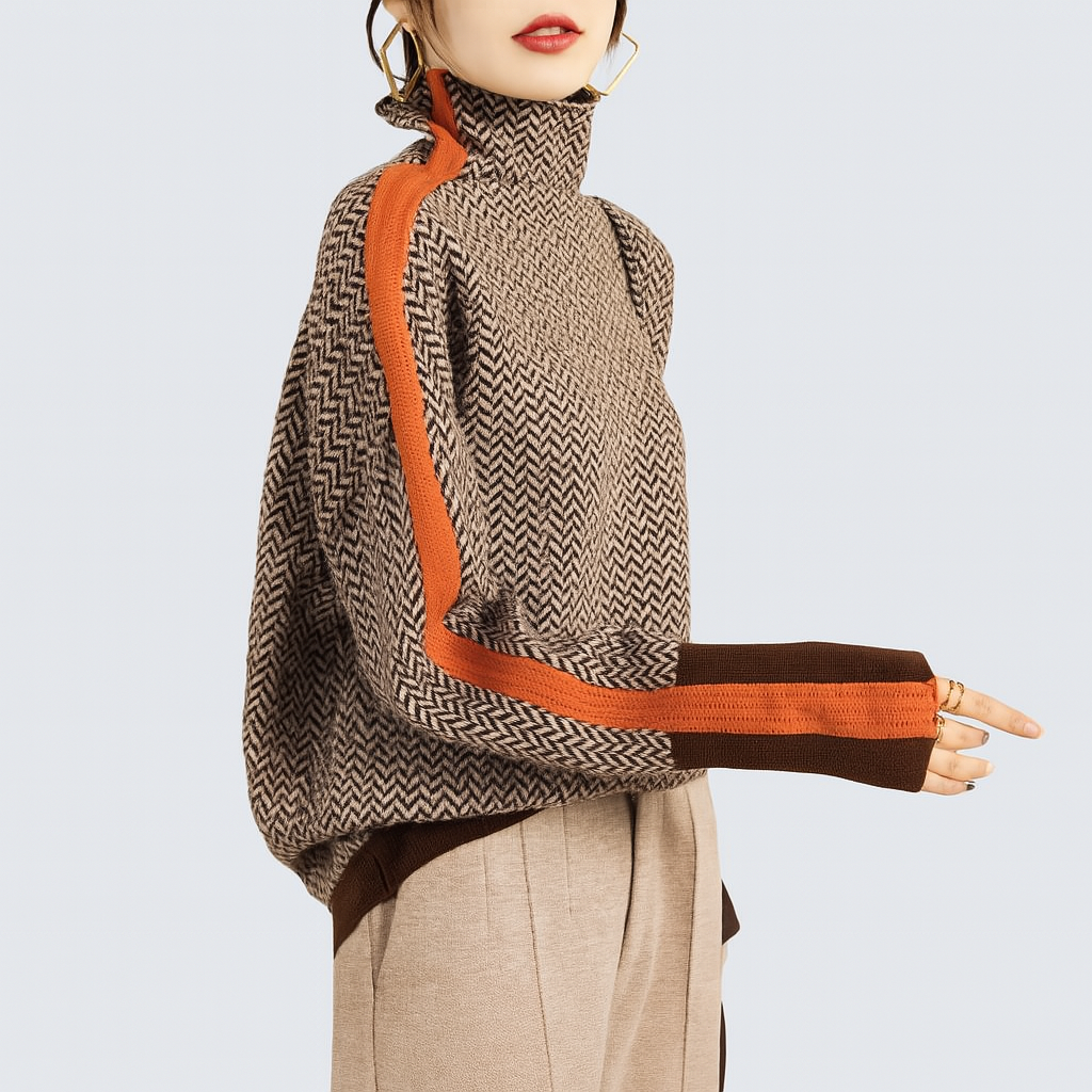 Clarabella - Maglione a Collo Alto Mélange