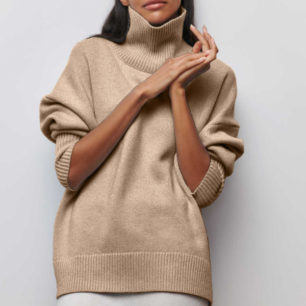 Katrielle - comodo pullover con colletto alto