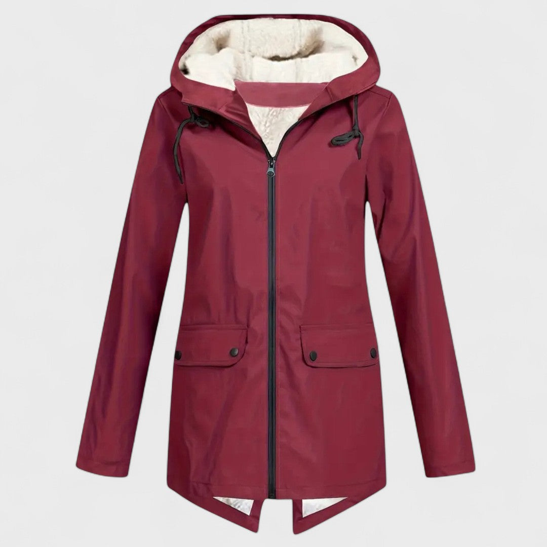 Astrid - Parka antipioggia foderato in pile