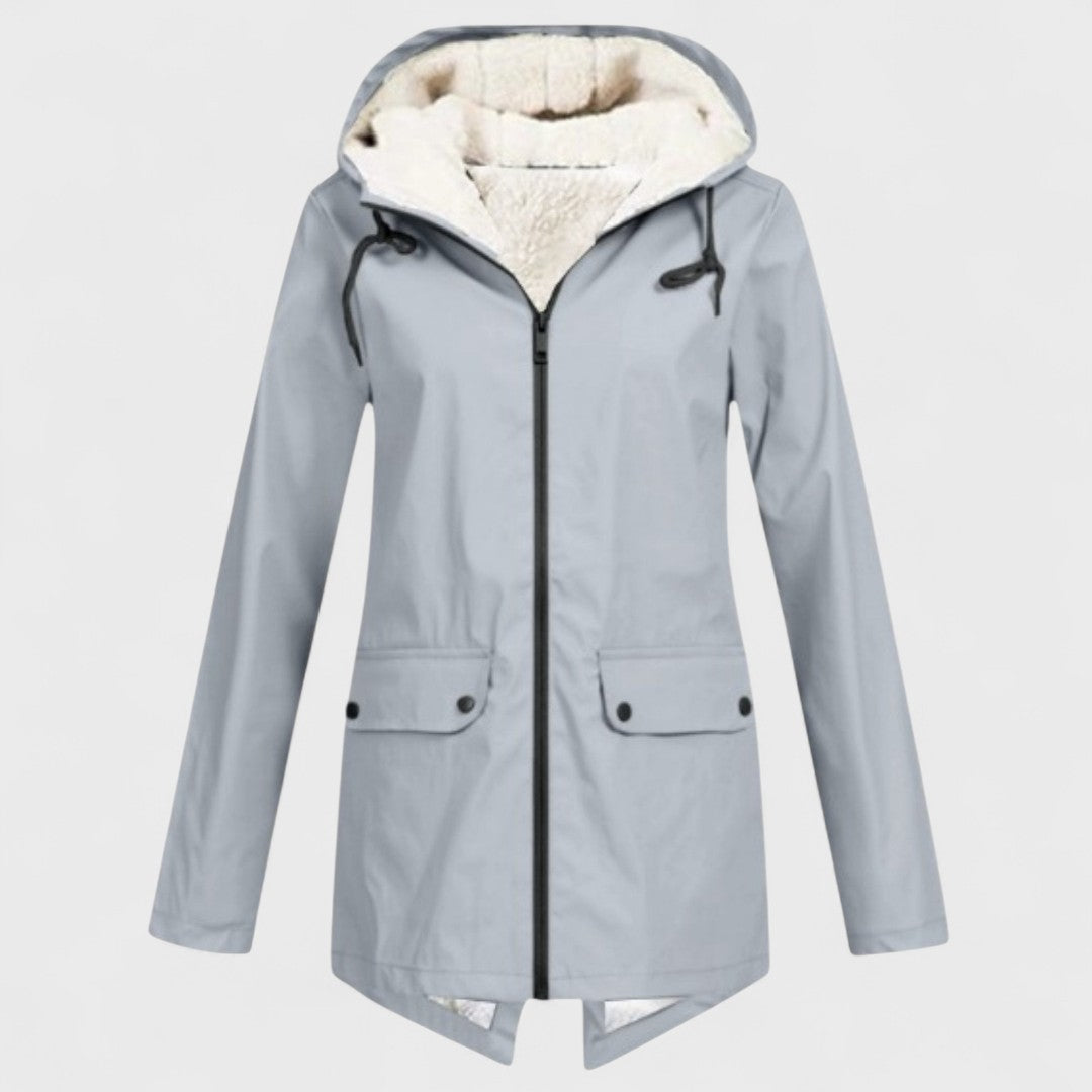 Astrid - Parka antipioggia foderato in pile