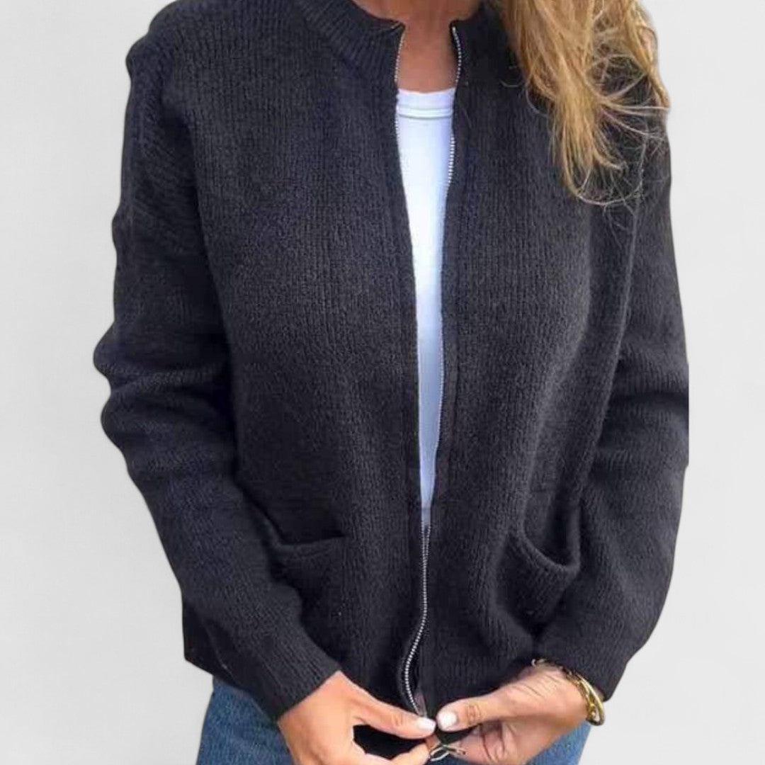 Noelle - Cardigan in cotone lavorato a maglia