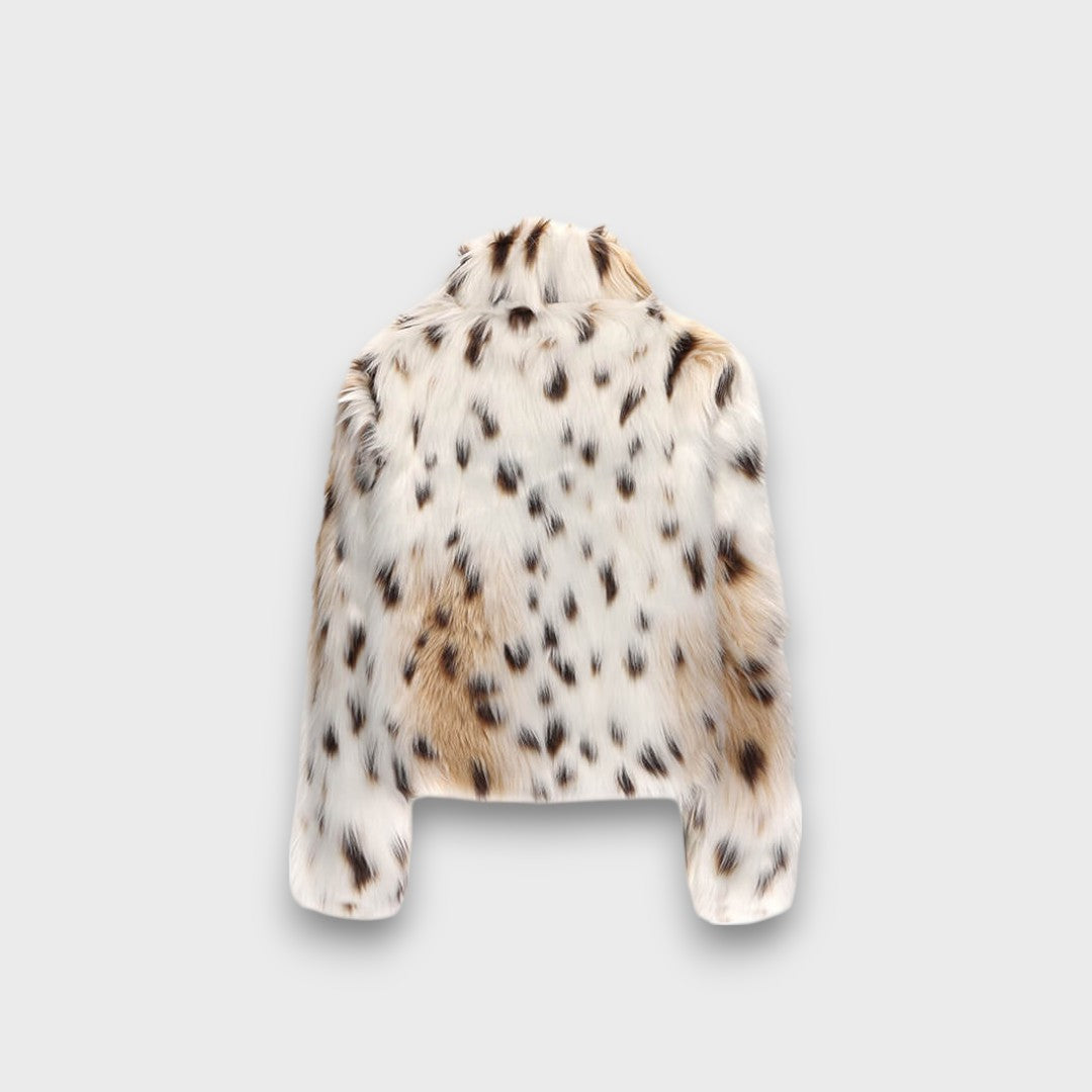 Leoline – Giacca in pelliccia sintetica con design animale