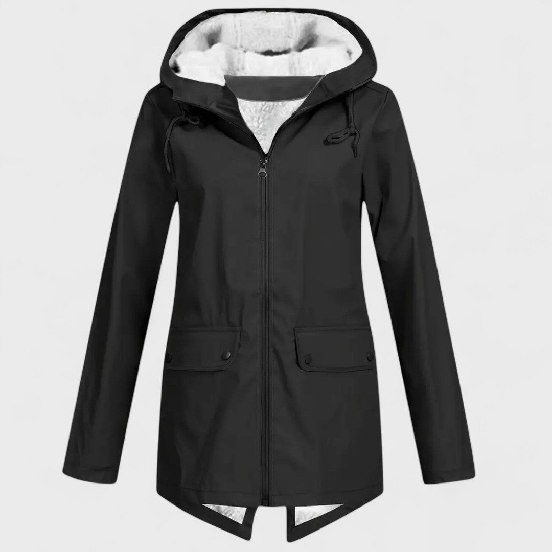 Astrid - Parka antipioggia foderato in pile