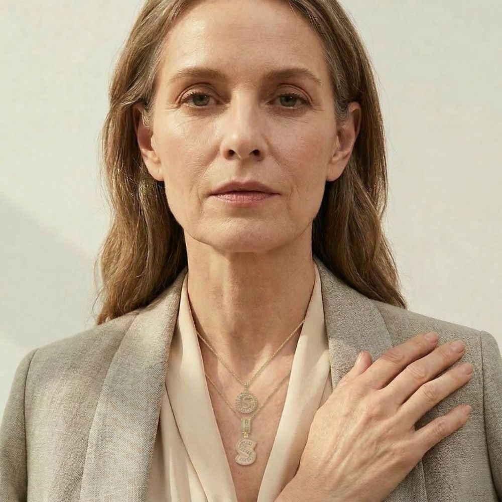 Set di Collane con Iniziale Pavé